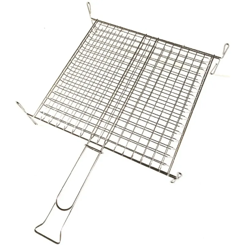 Graticola doppia cromata SANDRIGARDEN con piedi 40x45 cm Betrouwbaar