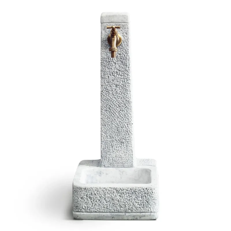 Aanbieding Fontana da giardino Vedovella Vicenza in cemento grigio H 66 cm