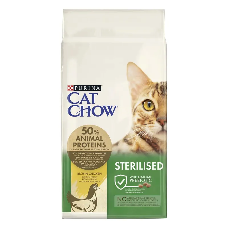 Croccantini per gatti Purina Cat Chow Adult ricco in pollo 10 kg Meest Verkocht
