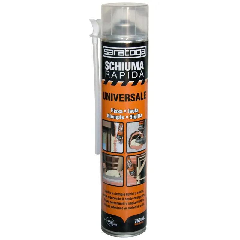 Gecertificeerd Schiuma poliuretanica rapida universale Saratoga 750 ml