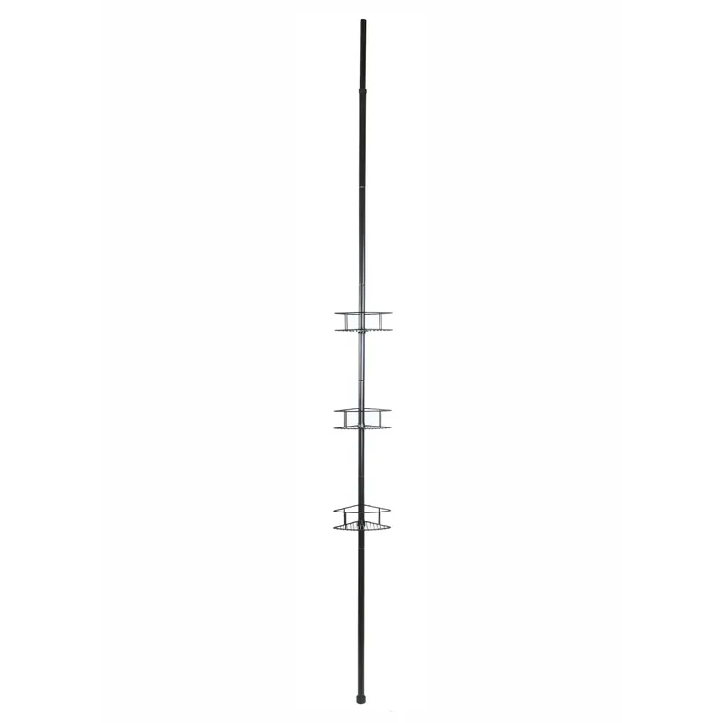 Porta oggetti doccia New Chrome Black Spider nero lucido Betrouwbaar