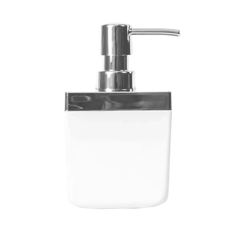 Dispenser sapone quadro Ivory in plastica bianco/cromo Uitverkoop