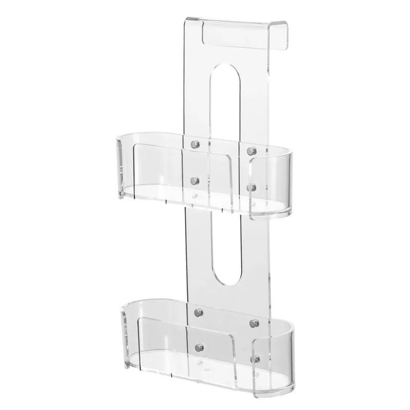 Weekendaanbieding Portaoggetti doccia Clear doppio in plexiglass trasparente