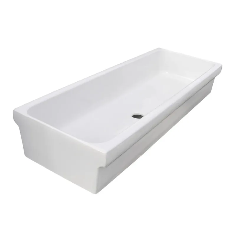Veilige Betaling Lavabo a canale in ceramica bianco 90 cm