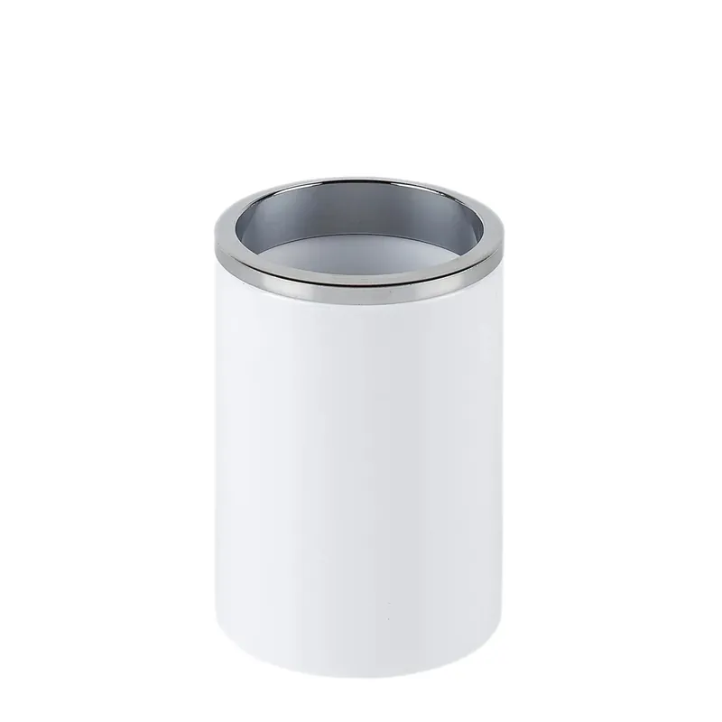 Op = Op Portaspazzolini Ivory in plastica bianco/cromo