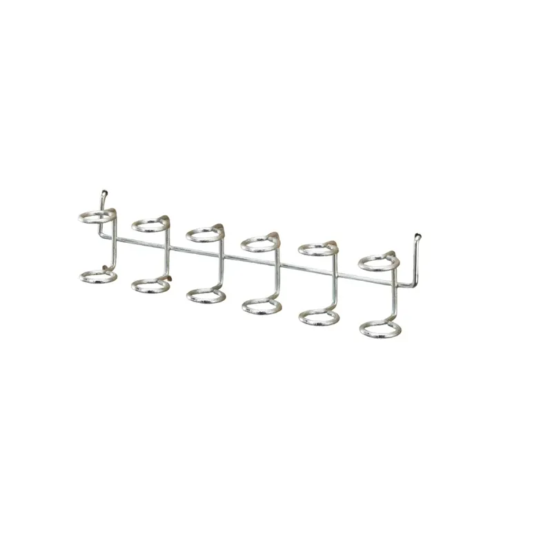 Gancio portautensili in metallo per pannello forato 6 posti Speciale Aanbieding
