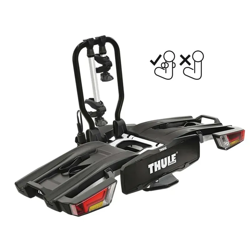 Portabici da gancio traino EasyFold XT 2 bici 13 poli Fix4Bike Weekendaanbieding