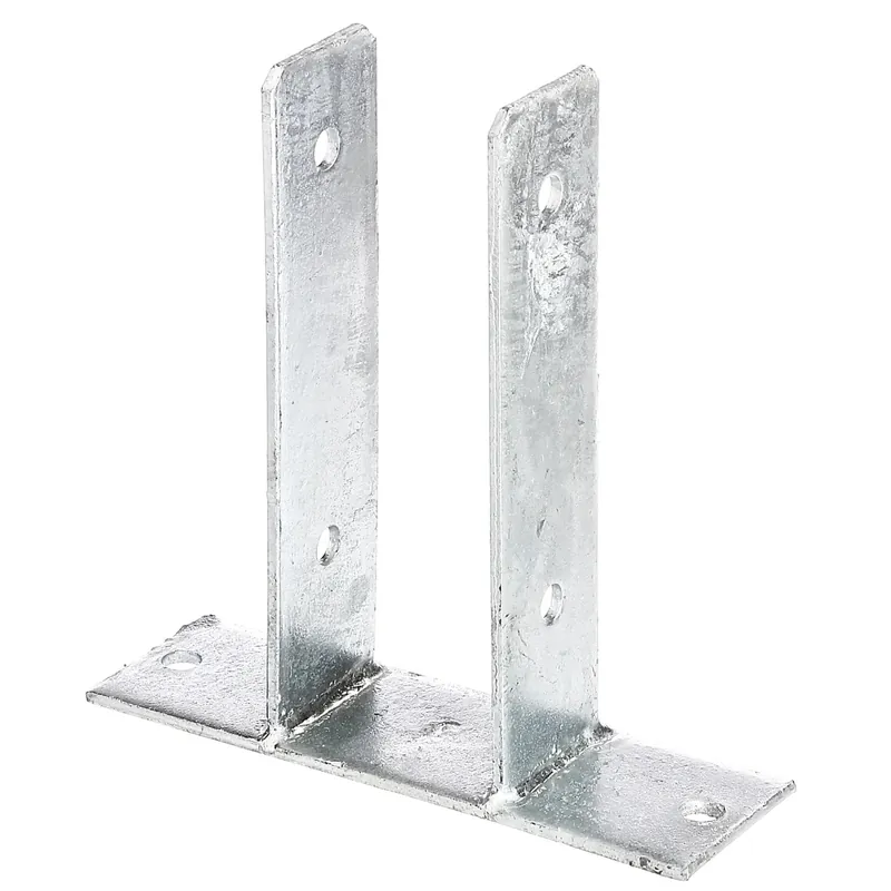 Staffa porta palo ad U in acciaio da avvitare 71 mm x 200 mm Betaalbaar