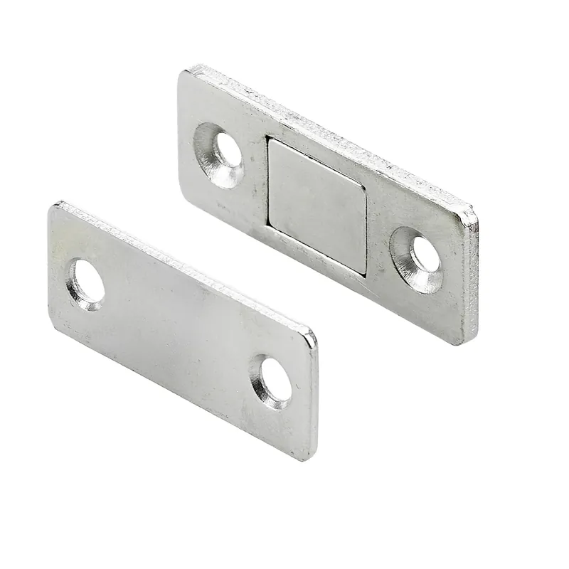 Chiusura magnetica piatta in acciaio nichelato 4,2x1,6 cm Weekendaanbieding