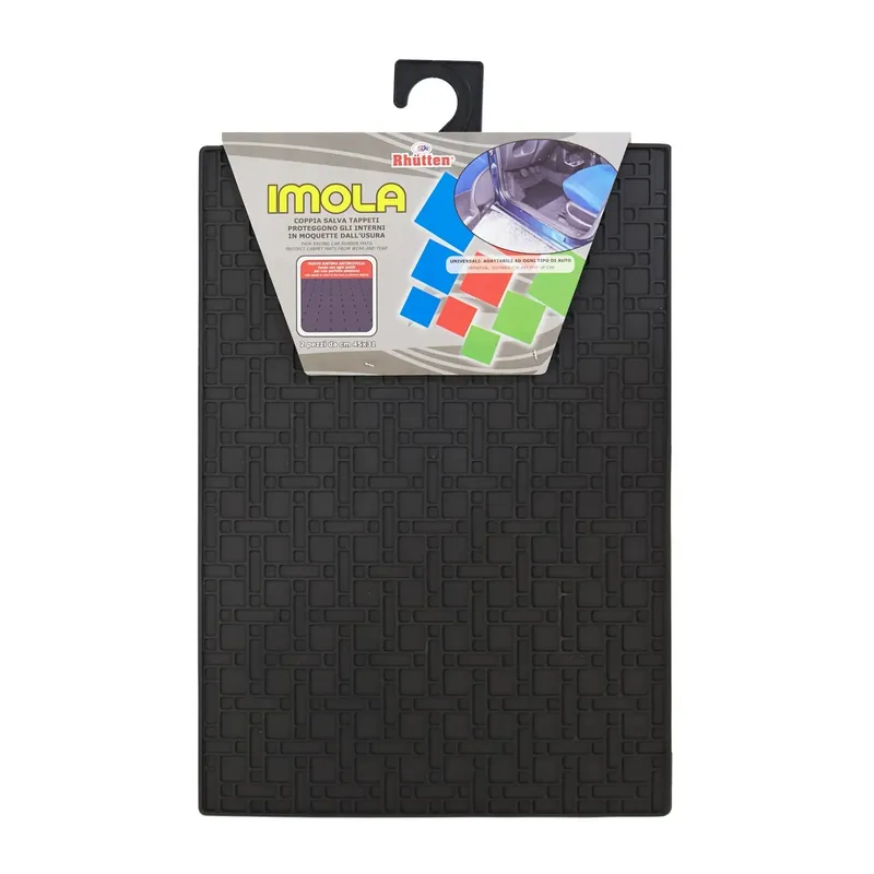 Coppia Salva Tappeti Nero Imola Modello Universale 100% PVC 2pz Nu Kopen