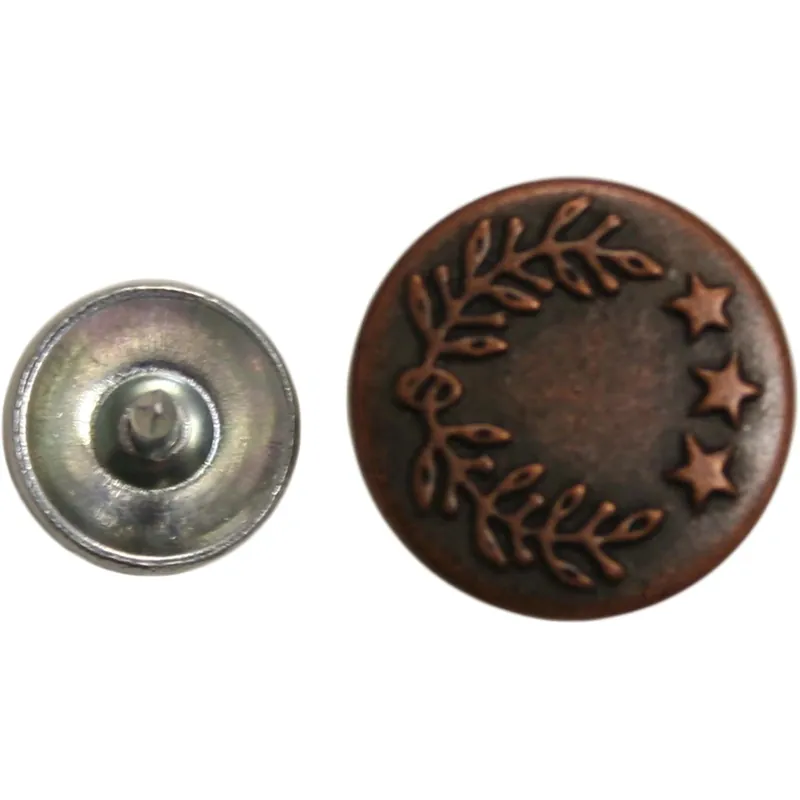 10 coppie di bottoni per jeans 14 mm bronzo Merkproduct