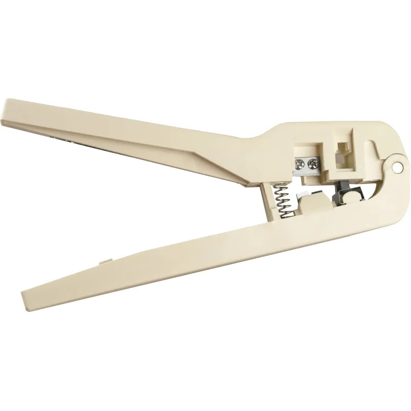 Pinza crimpatrice per cablaggio spine telefoniche "Plug" avorio Weekendaanbieding
