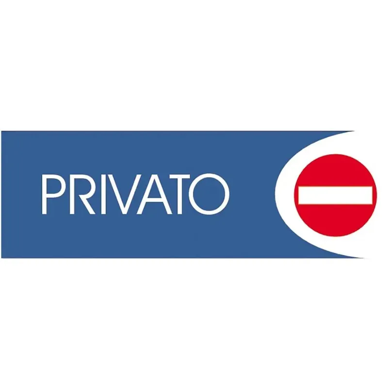 Targhetta adesiva "Privato" in propilene metallizzato 6 x 18 cm Express Levering