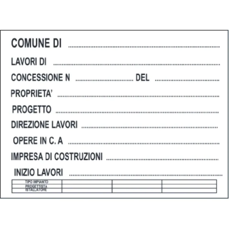 Beperkt Aanbod Cartello di cantiere Informativo lavori Ediltarga 100 x 70 cm