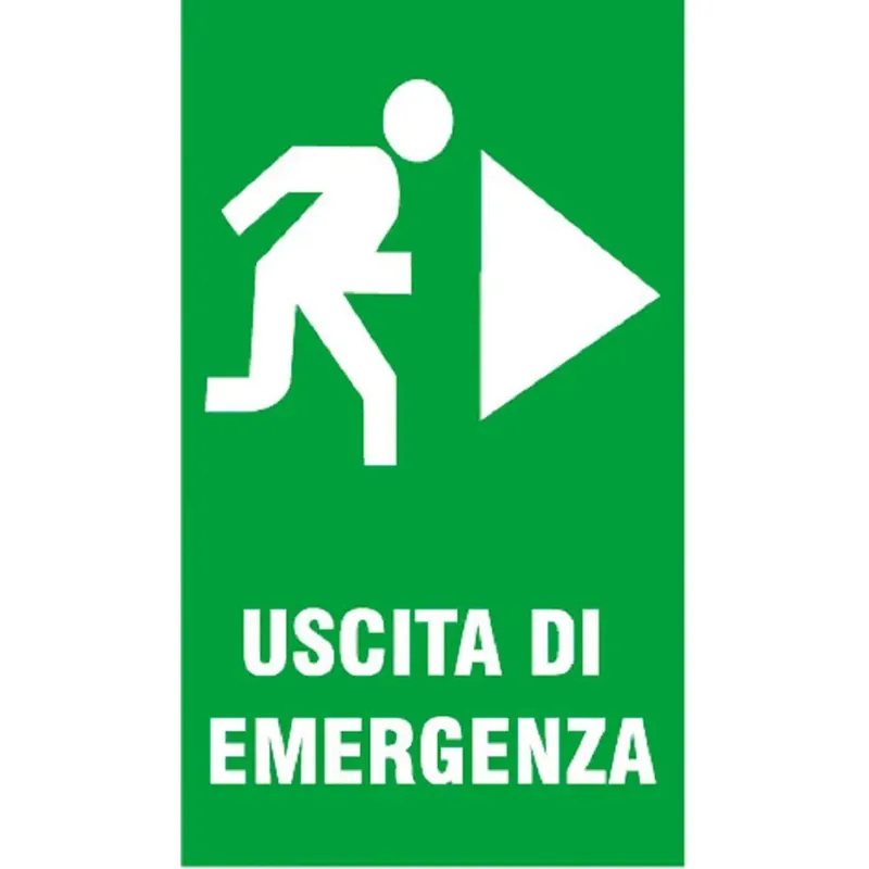 Alleen Vandaag EcoTarga "Uscita di emergenza" a destra 20 x 30 cm