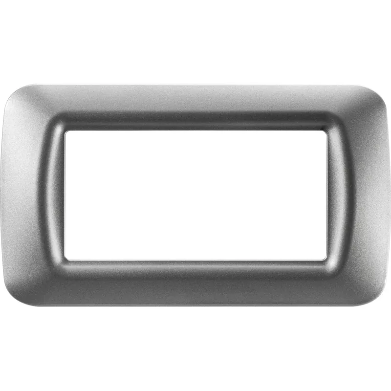 Placca 4 moduli Gewiss Top System titanio metalizzato Superprijs