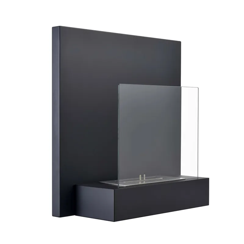 Camino a bioetanolo Monet in acciaio 60x60 cm nero Express Levering