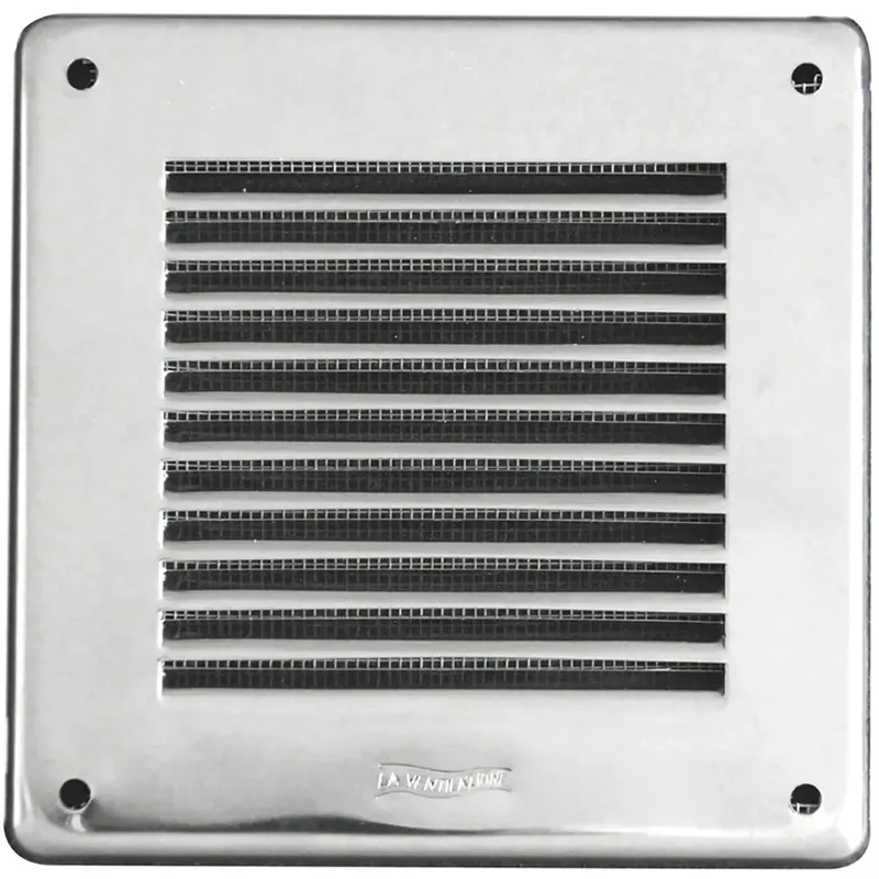 Griglia di aerazione in inox 140 mm x 140 mm Alleen Vandaag