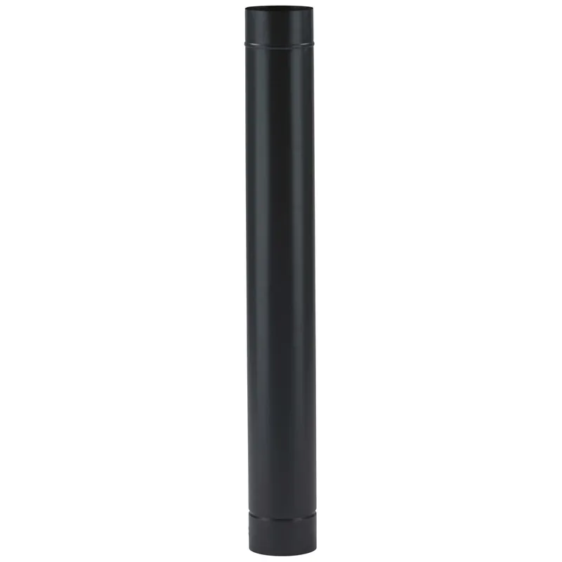 Hoge Kwaliteit Tubo smaltato lineare porcellanato nero opaco L 100 cm Ø 15 cm