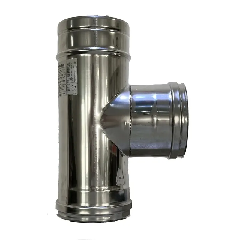 Raccordo canna fumaria a T da 90° doppia parete inox MF Ø 100/150 mm Bestseller
