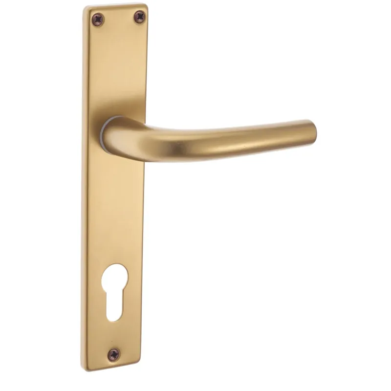 Snelle Levering Maniglia Uno alluminio placca foro Yale bronzata
