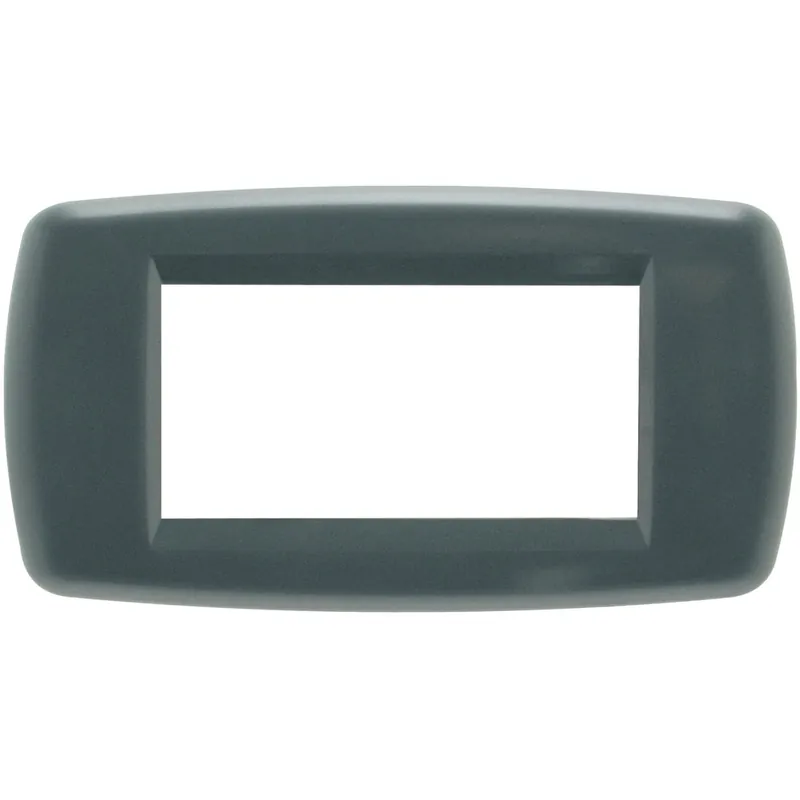 Placca Evolution Classic Line per scatole rettangolari 4 moduli antracite vellut Op = Op
