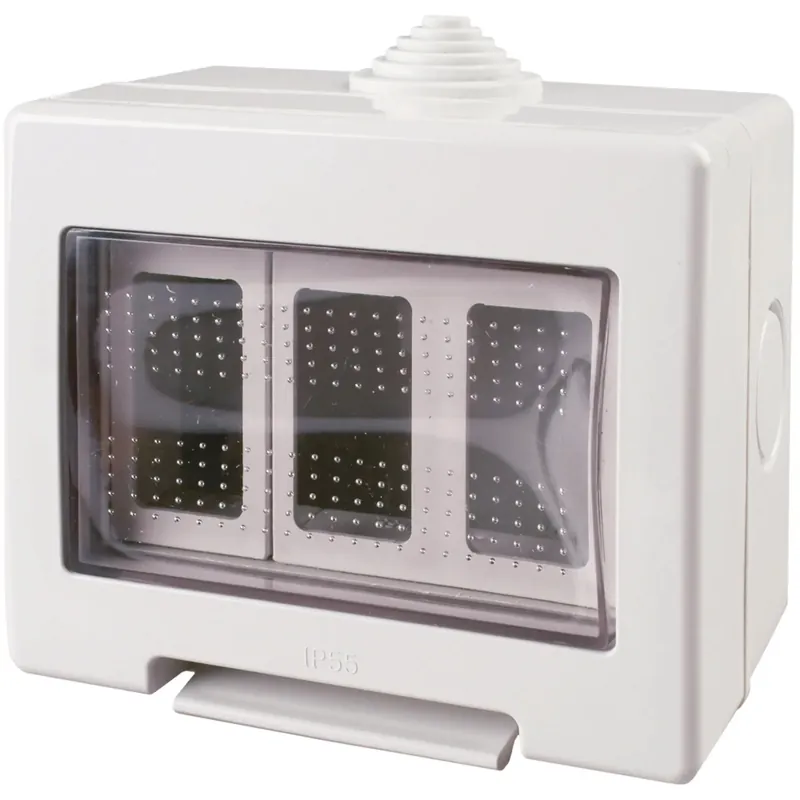 Contenitore da parete a 3 fori serie "Basic" IP55 grigio Gratis Retour