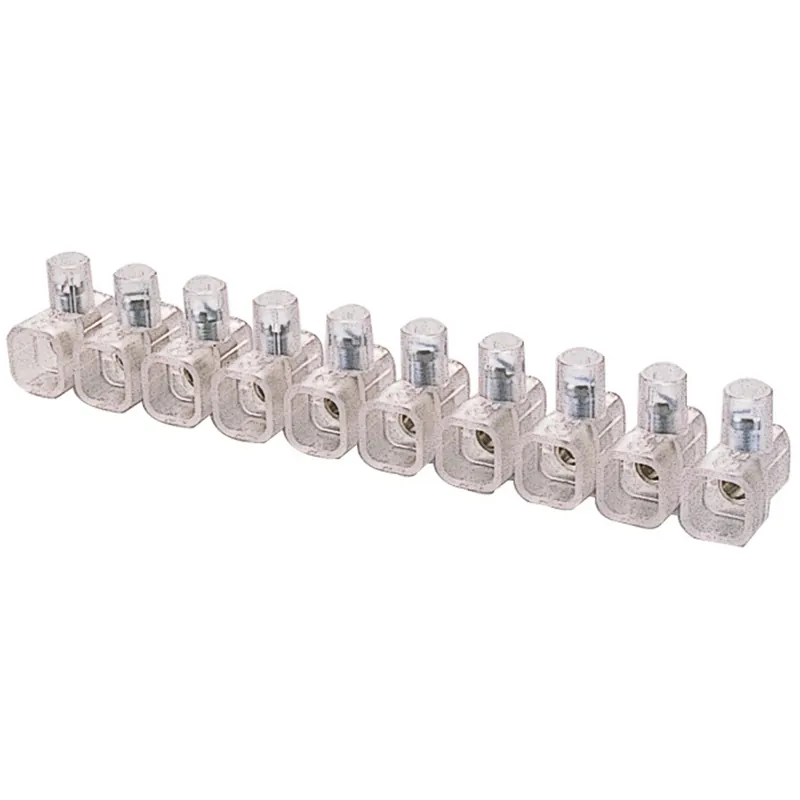 Merkproduct Morsetti unipolari isolati 450 V foro ø 4 mm trasparente stecca 10 pz
