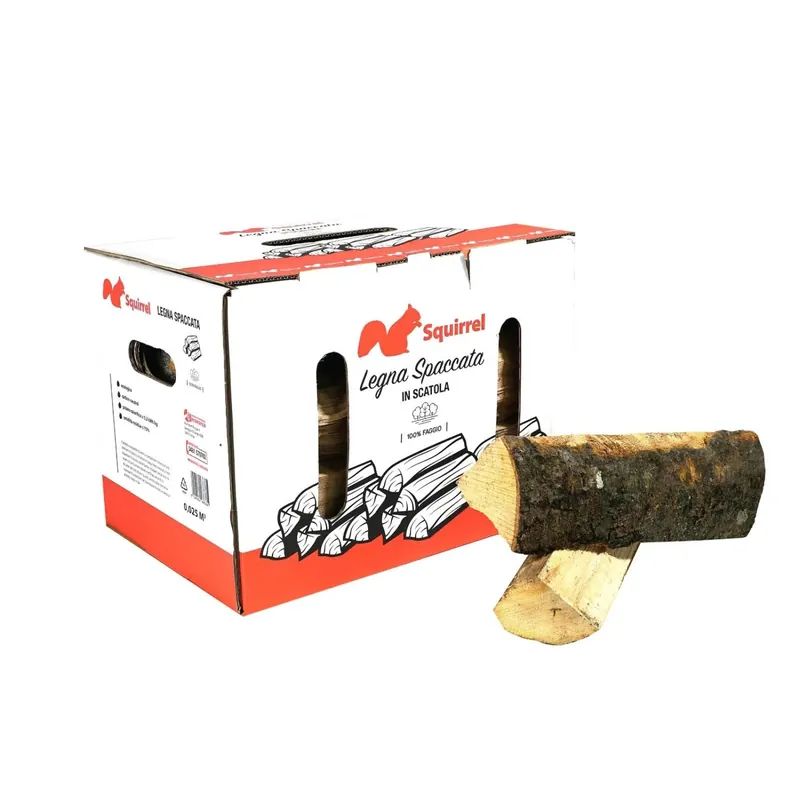 Legna spaccata di faggio in scatola 0,025 m3 Aanbieding