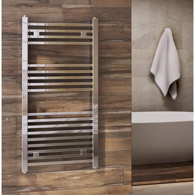 Termoarredo con tubi quadrati in acciaio cromato L 50 x H 100 cm Lage Kosten