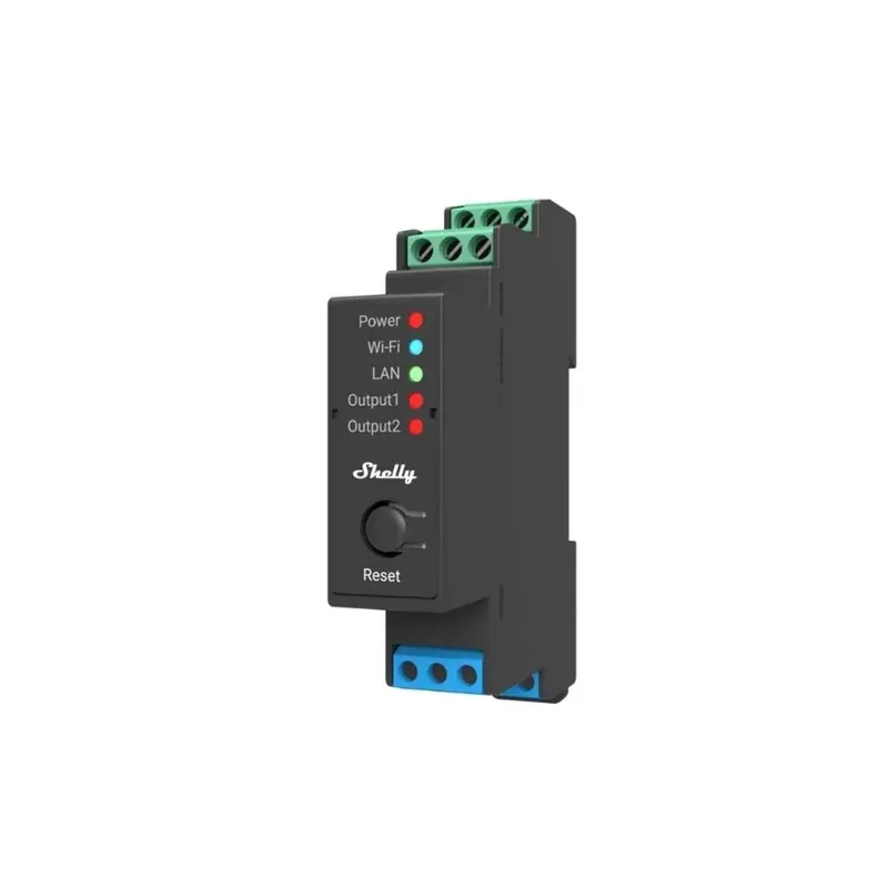 Gratis Retour Relè Smart Home Wifi LAN Bluetooth Shelly Pro 2 Canali Barra DIN