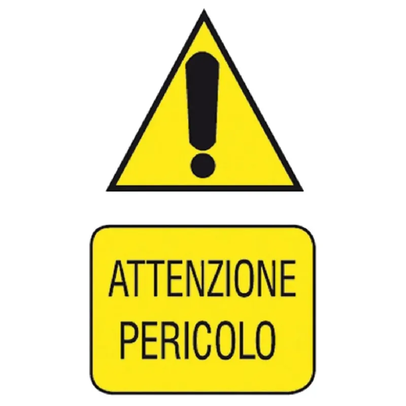 EcoTarga "Attenzione pericolo" 20 x 30 cm Premium