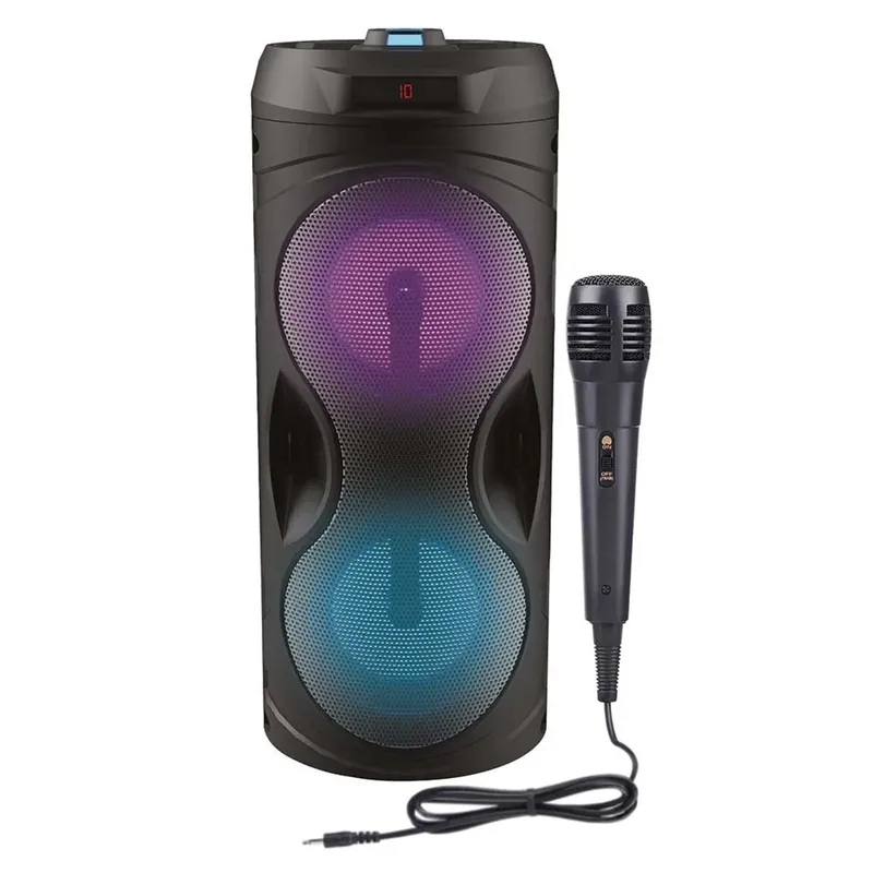 Veilige Betaling Cassa bluetooth senza fili Speaker Party Tower con microfono e bassi extra