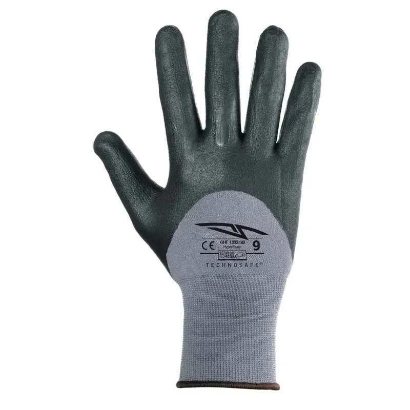 Guanti da lavoro sintetico Hyperfoam spalmato in nitrile foam grey tg 8 Hoge Kwaliteit
