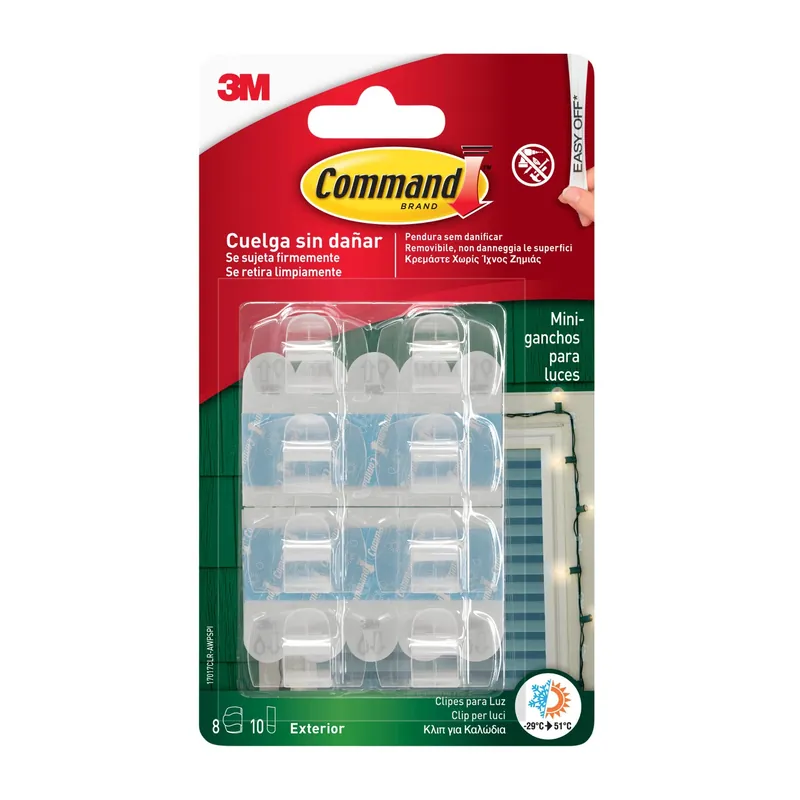 Direct Verzonden Clip adesive 3M Command™ per decorazioni da esterno XSmall trasparenti