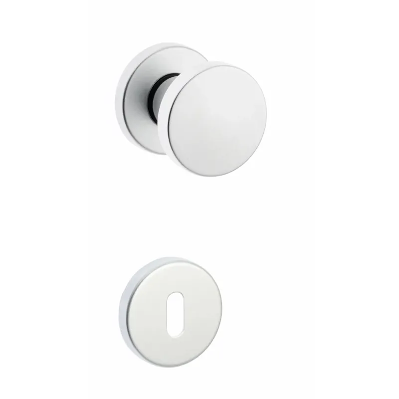 Flitsaanbieding Pomolo modello tondo con quadro rosette patent argento