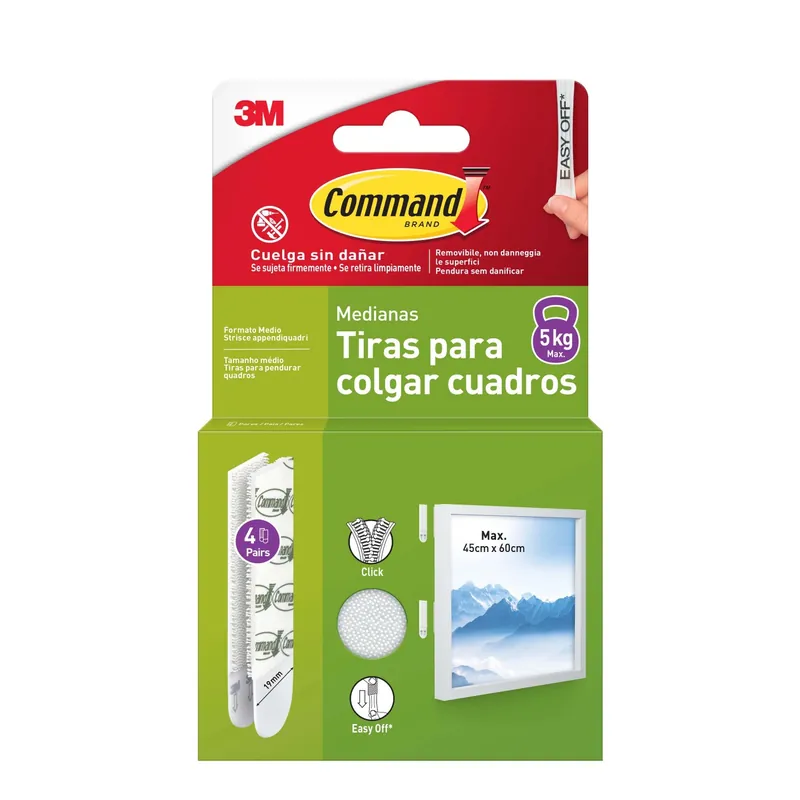 Strisce appendiquadri 3M Command™ Medium bianche Seizoensaanbieding
