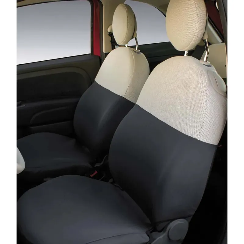 Coprisedili anteriori Fiat 500 07 grigio e panna Laatste Kans
