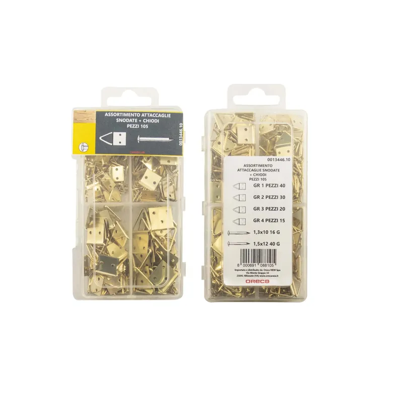 Assortimento attaccaglie e chiodi ganci x105 pz Direct Beschikbaar