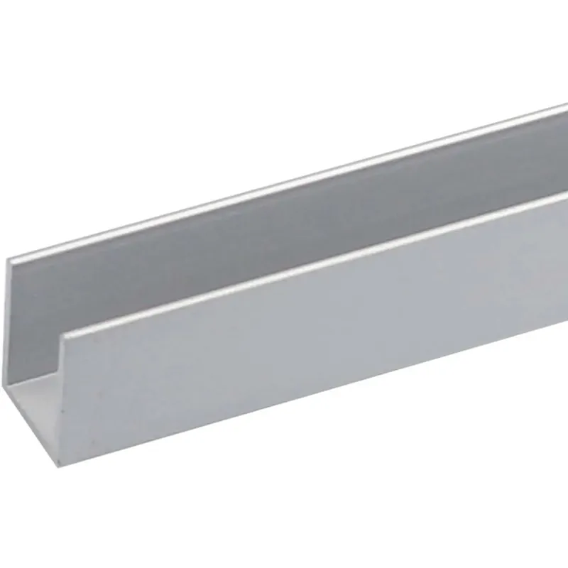 Profilo a U anodizzato 1 m 15x10 mm alluminio naturale opaco Hete Deal
