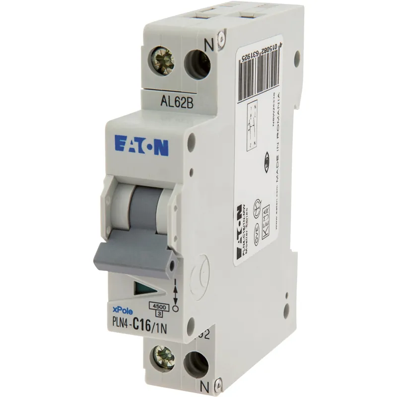 Interruttore magnetotermico 16 A 1P+N 230V, 4,5 KA, 1 modulo DIN grigio Exclusieve Aanbieding
