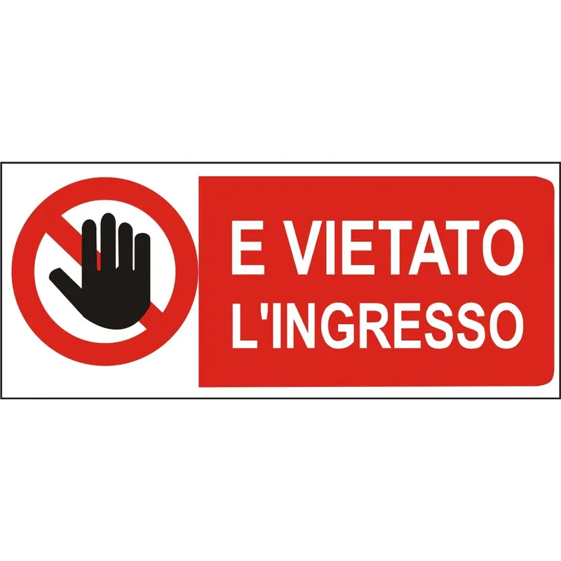 Segnale di divieto "Vietato l`ingresso" 31 x 14 cm Bestseller