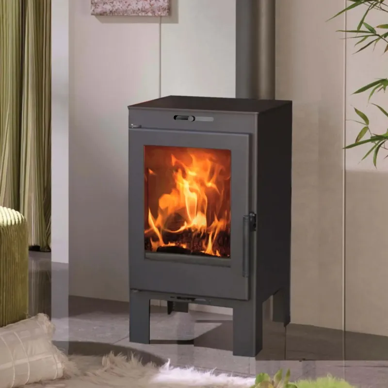 Stufa a legna in acciaio Almudena 5 Ecodesign 7,3 kw nero metallico Koop Vandaag