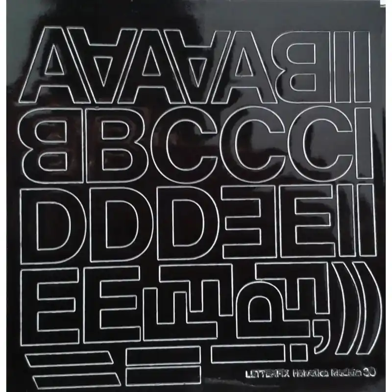 Beperkt Aanbod Letterfix alfabeto e numeri adesivi nero 30 mm