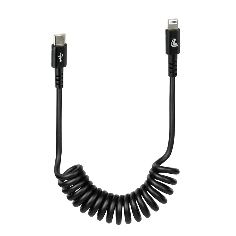 Speciale Aanbieding Cavo da Usb Type-C a Apple 8 Pin a spirale 100 cm nero