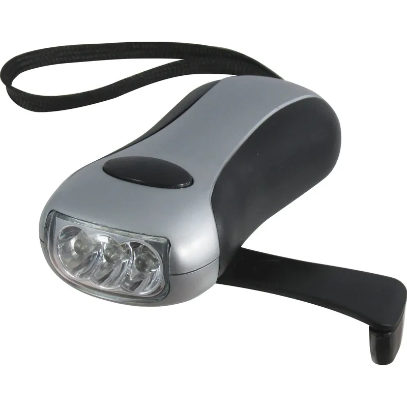 Hoge Kwaliteit Torcia tascabile a 3 LED con ricarica a dinamo