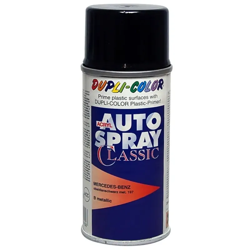 Vernice spray Dupli-Color Mercedes Benz 150 ml Black Metallic 197 Gratis Retour