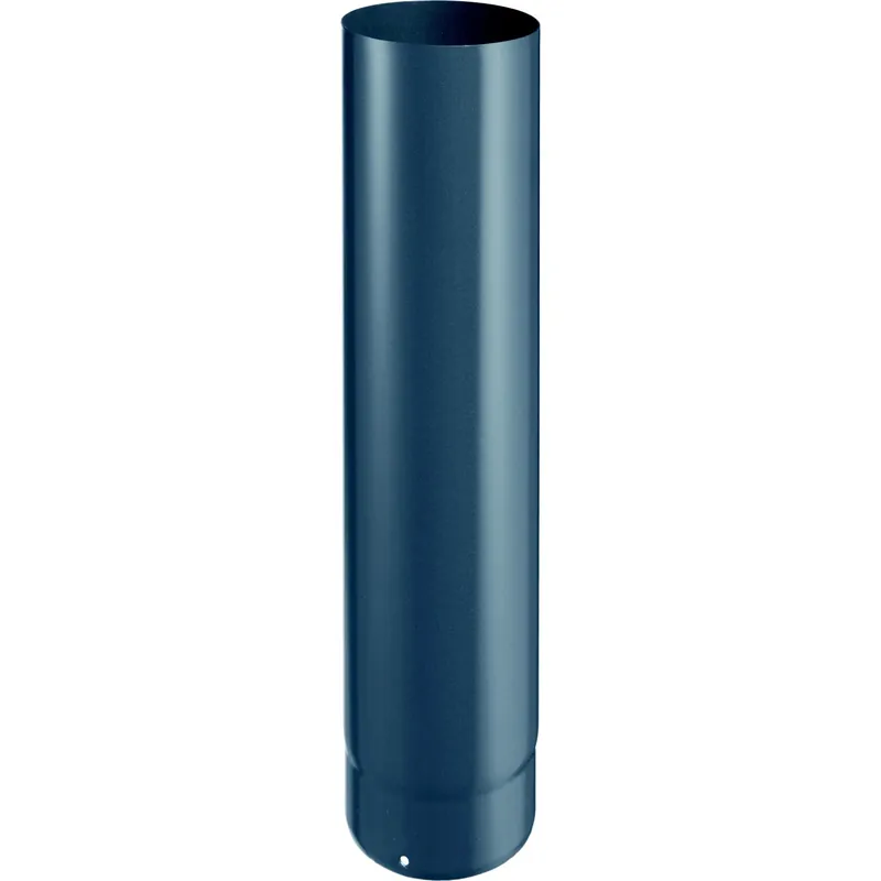 Veilige Betaling Tubo 25 cm in acciaio vetrificato porcellanato nero Ø 130