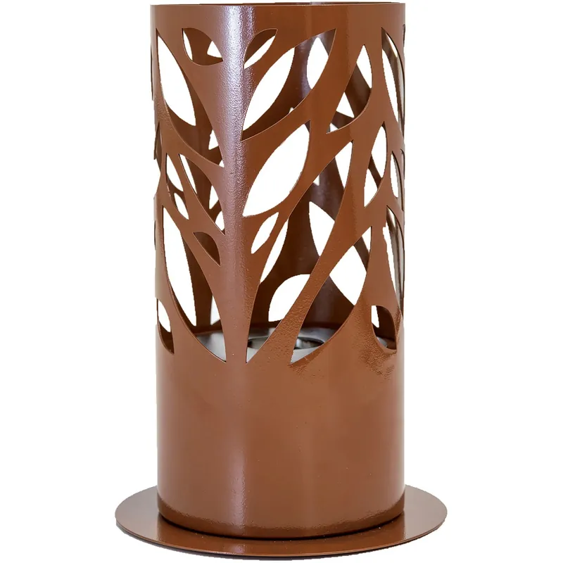 Uitverkoop Tecno Air System biocamino da tavolo ELBA in acciaio verniciato marrone