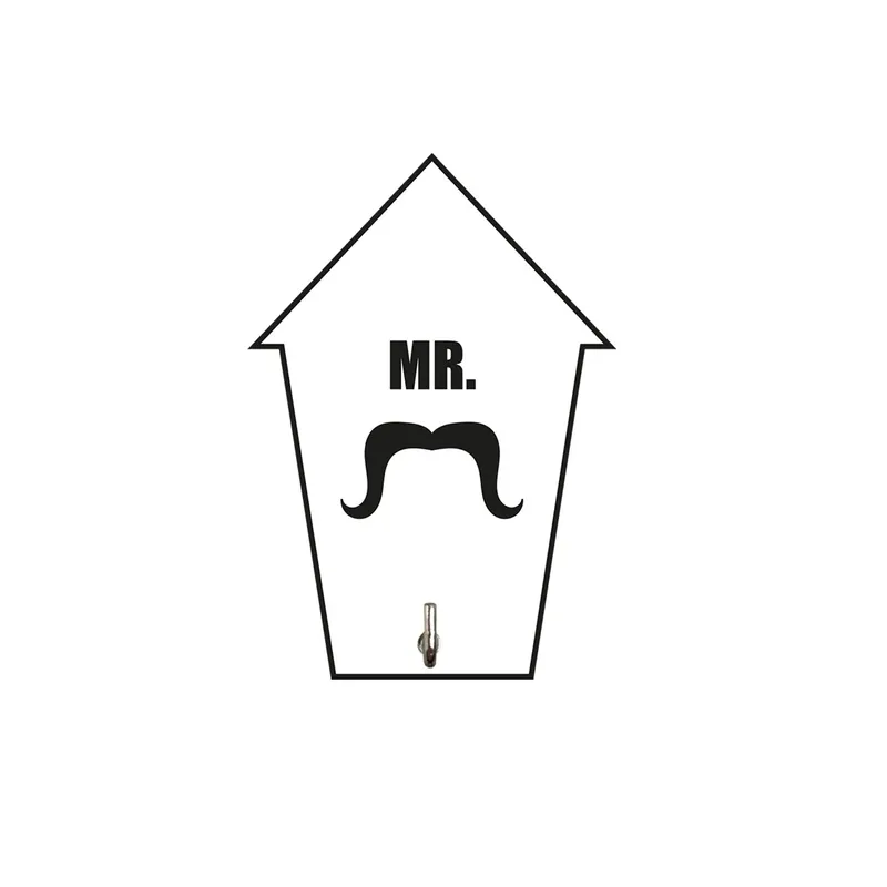 Gancio adesivo in mdf casa bianca mr 10 x 7 x 0,6 cm Shop Nu